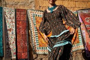 New Verandah Smocked Tiered Maxi Dress SQUARE-NECK  $595 SMALL (4) Brown Motif